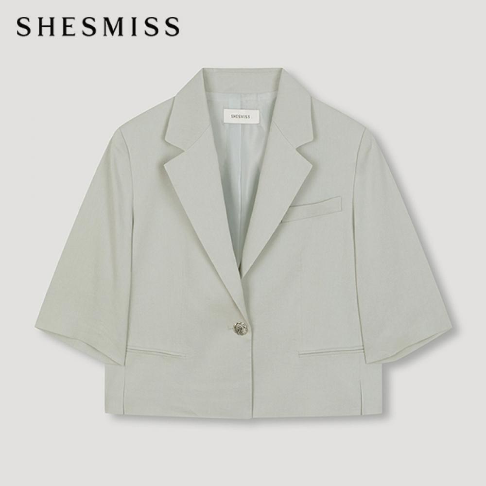 

She S MiSS Льняная укороченная куртка с короткими рукавами Swwjkn21750 Mi minted/55