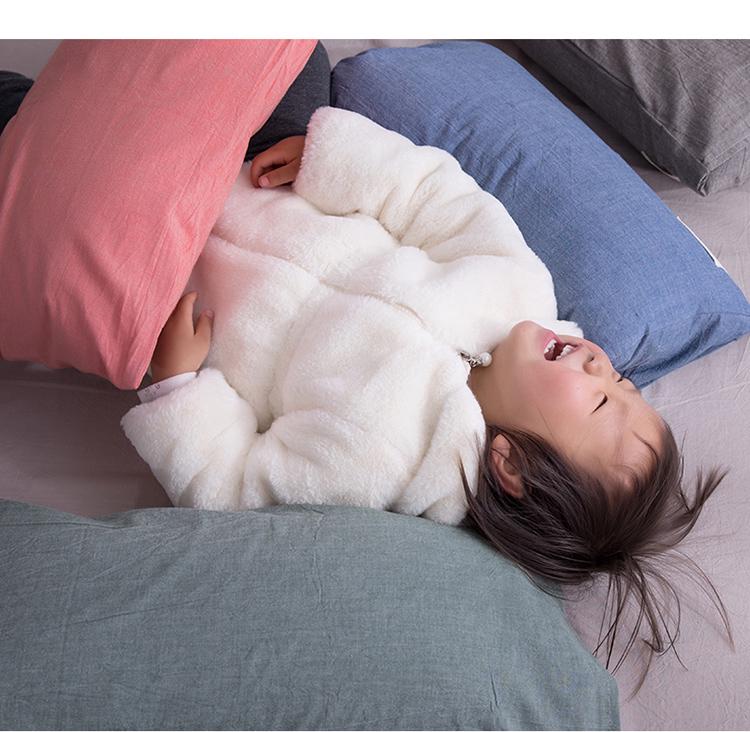 All-Cotton Pillow with Pillowcase: 48x74cm for Adults, 30x50cm for Kids, or 40x60cm for Students.