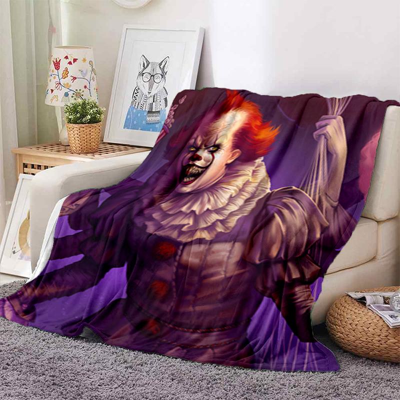 1PC Horror movie theme blanket, all-season lightweight home office outdoor nap multifunctional blanket, Halloween gifts
