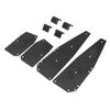 Motorcycle Footboard Steps Durable Increased Stability Comfort Replacement for Aprilla SR GT200 GT125 Black