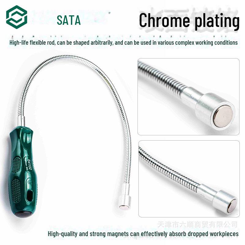 Shida Bendable Tool Picker with Strong Iron Magnetic Suction Rod for Auto Repair