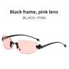 Modern European Fashion Sunglasses With Blue Gradient Lenses And Metal Frame For Summer Outings