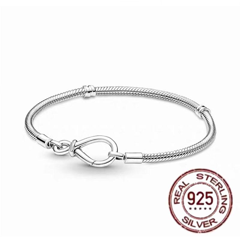 Best-selling 925 Sterling Silver Heart-shaped Crown Snake Bone Chain, Perfect for the Original DlY Bracelet! Ladies' Birthday Fa