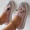 Fashion Mocassins À Enfiler Pour Femmes, Baskets En Maille, Décor Biscuits, Chaussures Plates Basses