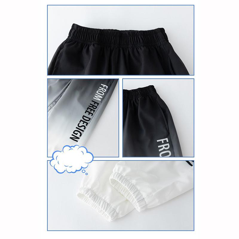 Costum Casual de Vară pentru Adolescenți Băieți Costum de Trening cu Gradient pentru Copii Tricou Pantaloni