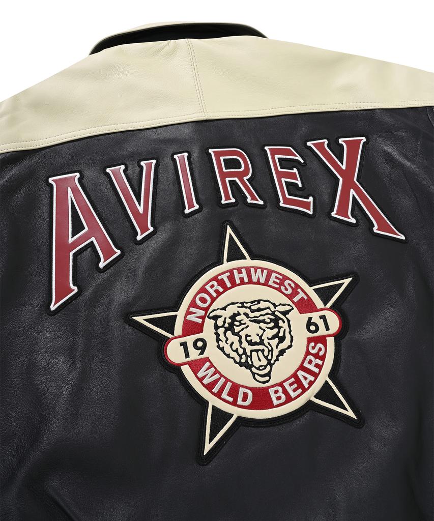 Avirex Leather Stadium Jacket / 7833950013 Black