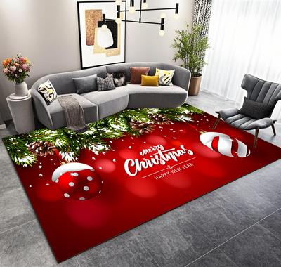 Christmas Large Area Non-slip Luxury Live Room Rug Warm Soft Room Decor Bedroom Carpet Washable Coffee Tables Mat Customizable