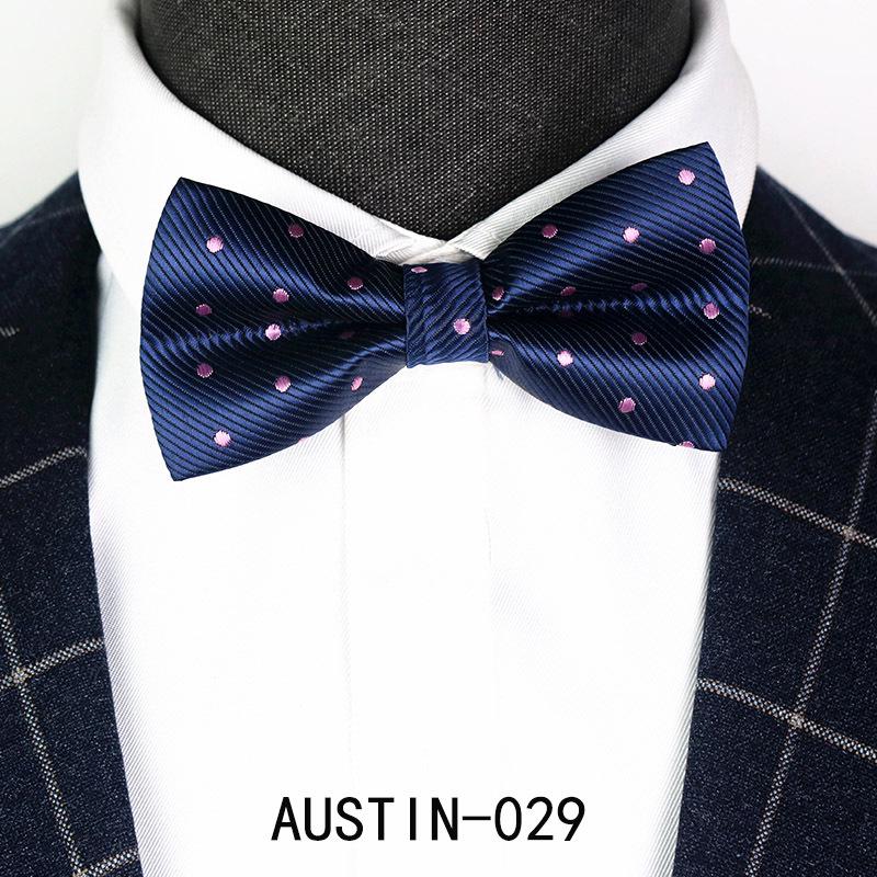 Men's Jacquard Bow Tie & Boutonniere Set for Weddings