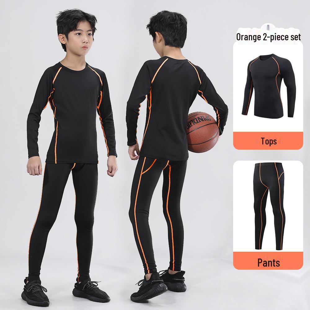 Kids & Adults Quick-Dry Sports Suit: Long Sleeve Tights for Football, Basketball, Fitness
