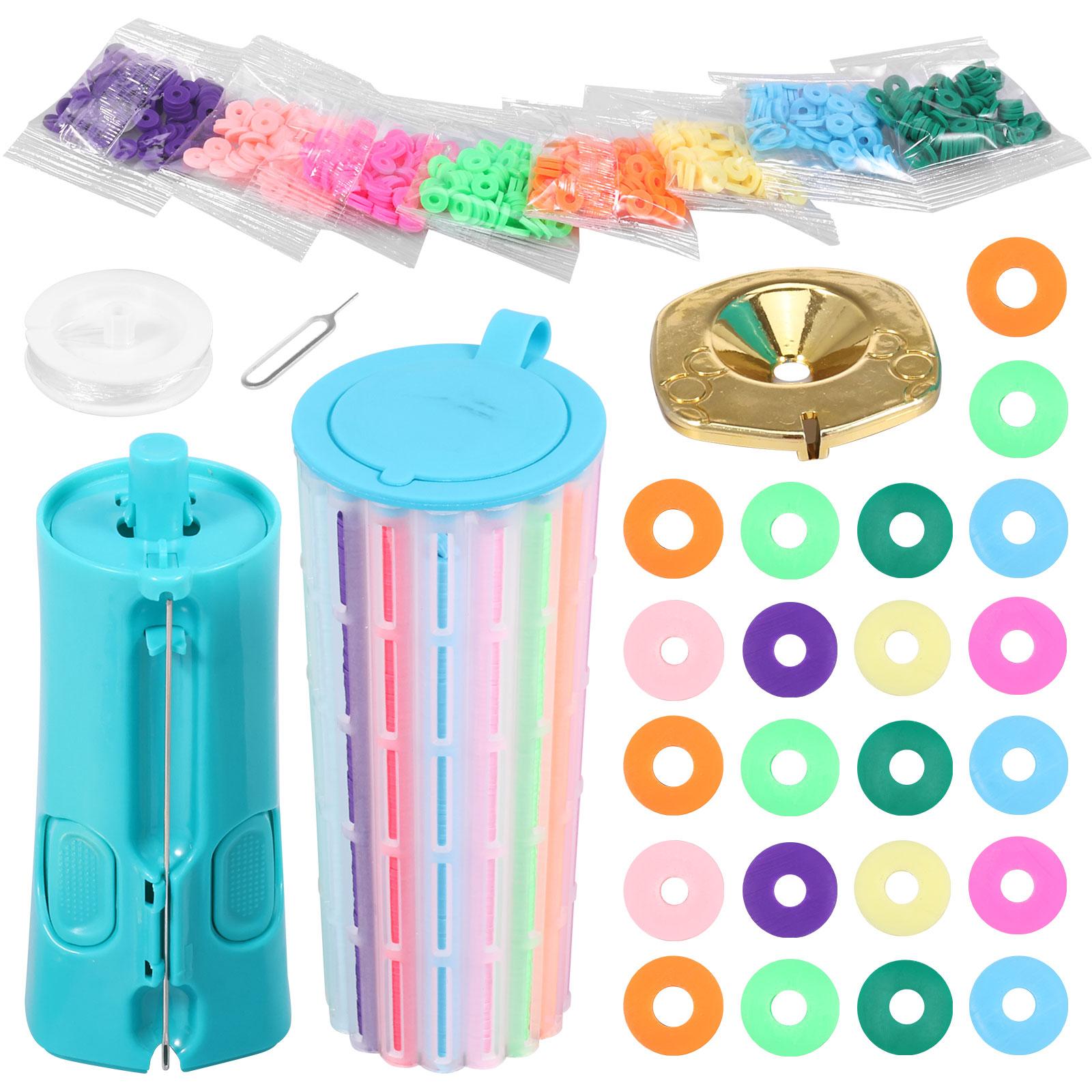 Машина для изготовления браслетов с подвесками Сделай сам Вращающаяся Щелчок Набор для изготовления браслетов Набор для создания украшений Сделай сам Арт Поделки Браслеты Изготовитель нитей для детского подарка