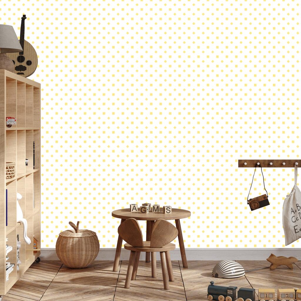 White and cream dots wallpaper, white background for living room and bedroom 50x1000