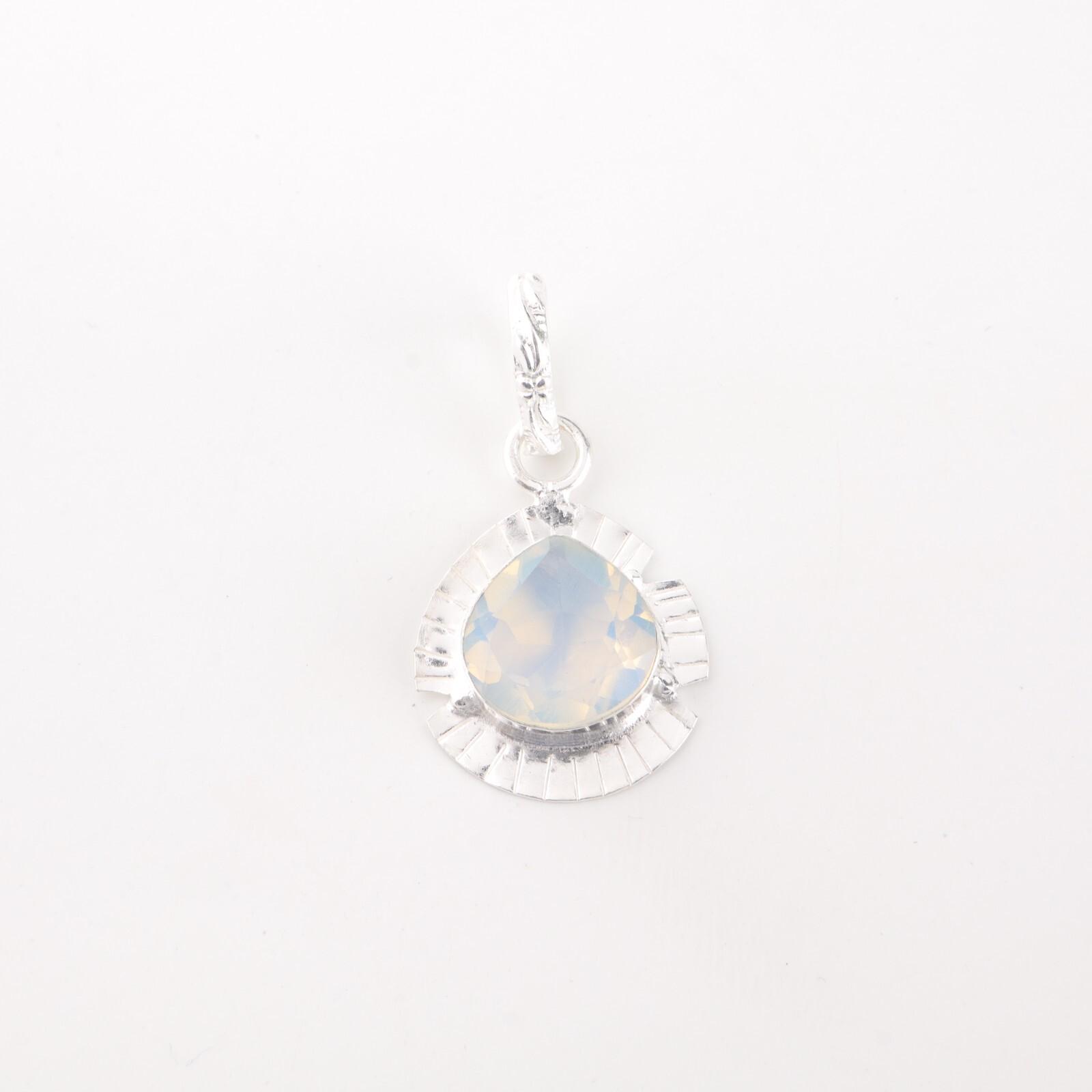 

Natural Milky Opal Birthday Gift Anniversary October Pendant 925 Sterling Silver PP-8-16