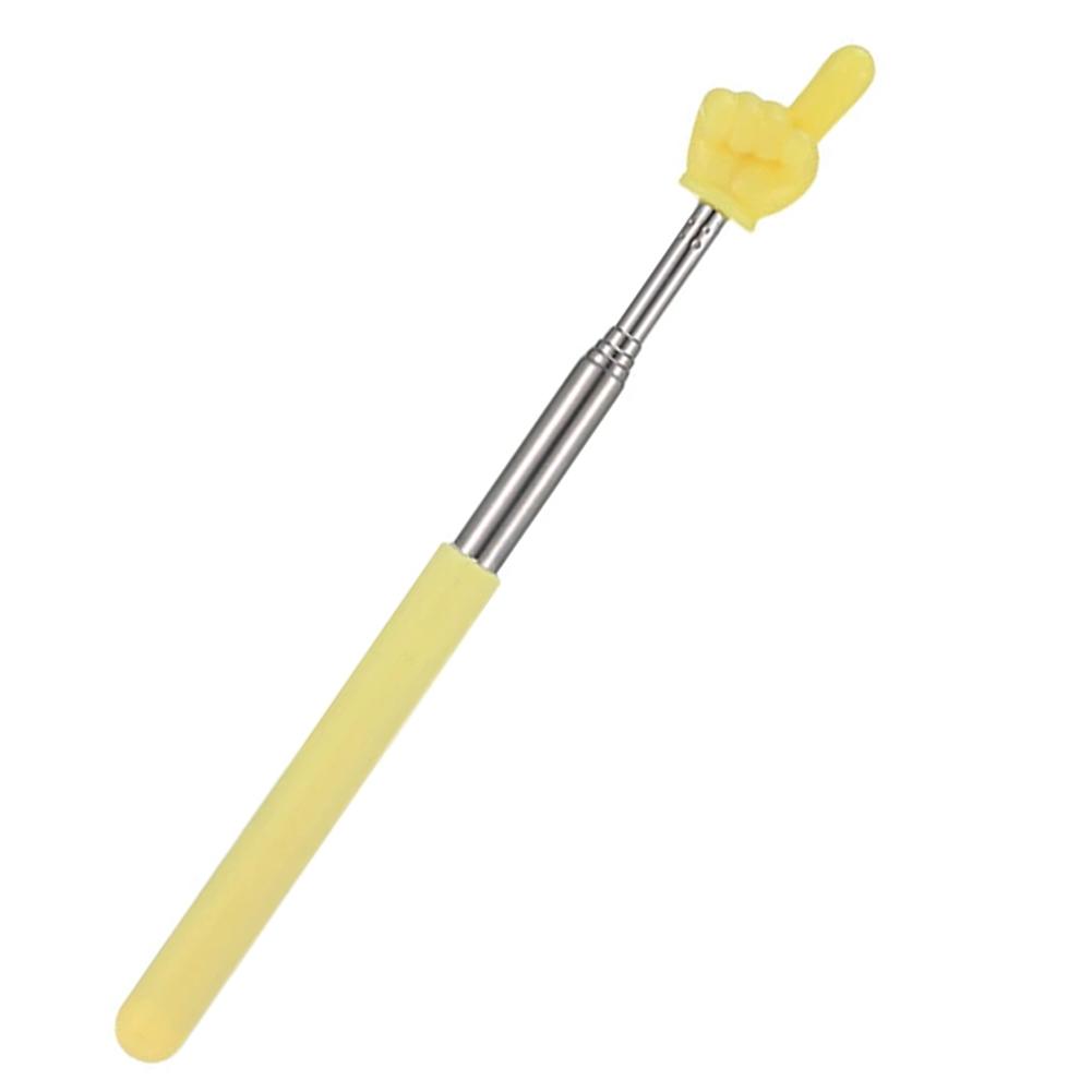 1PC Steel Teaching Pointer Telescopic Rod Finger Design Teaching Stick Finger Reading Sticks Tools School Office Supplies