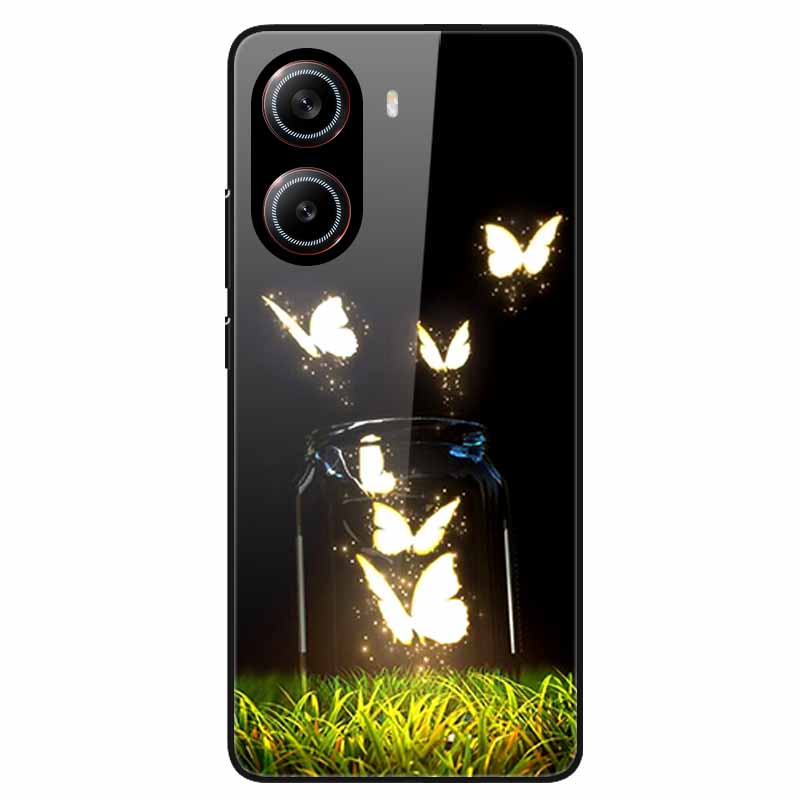 For Poco X7 Pro 5G Case Flower Hard Back Cover Tempered Glass Cases for Xiaomi Poco X 7 Pro X7Pro Hard Shells PocoX7Pro 2025 New