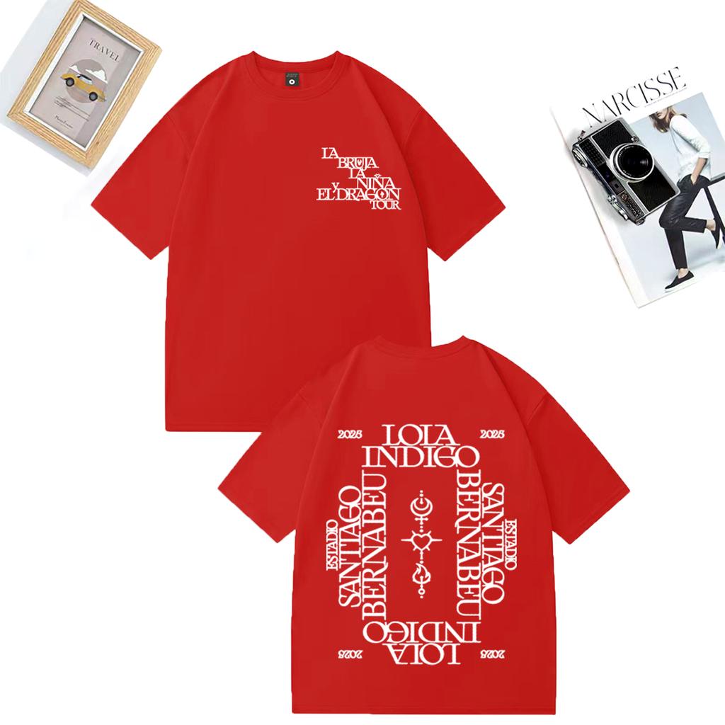 Lola Indigo 2025 Tour Graphics T Shirt Unisex WOMENs vintage Oversized Cotton tshirts Street Hip Hop short sleeve Fashion t shirt