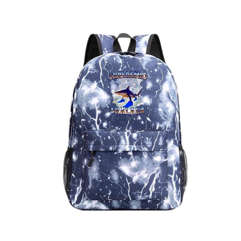 Cartoon Tungtungtungsahur Character Canvas Backpack For School Travel Outdoor