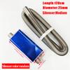 120cm Riscaldatore Parcheggio Diesel Aria Condizionata Auto Tubo di Scarico Acciaio Inossidabile Tubo 24mm Marmitta Silenziatore con Clip per Webasto Eberspacher
