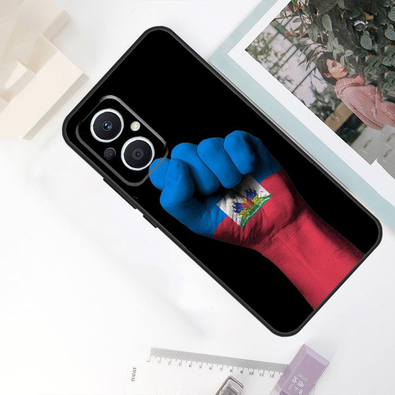 Vintage Haiti Haitian Flag Case For OPPO Reno 8 7 6 5 4 Lite 10 Pro 11F 4Z 5Z 8T OPPO Find X2 X3 X5 Lite X6 Pro Cover