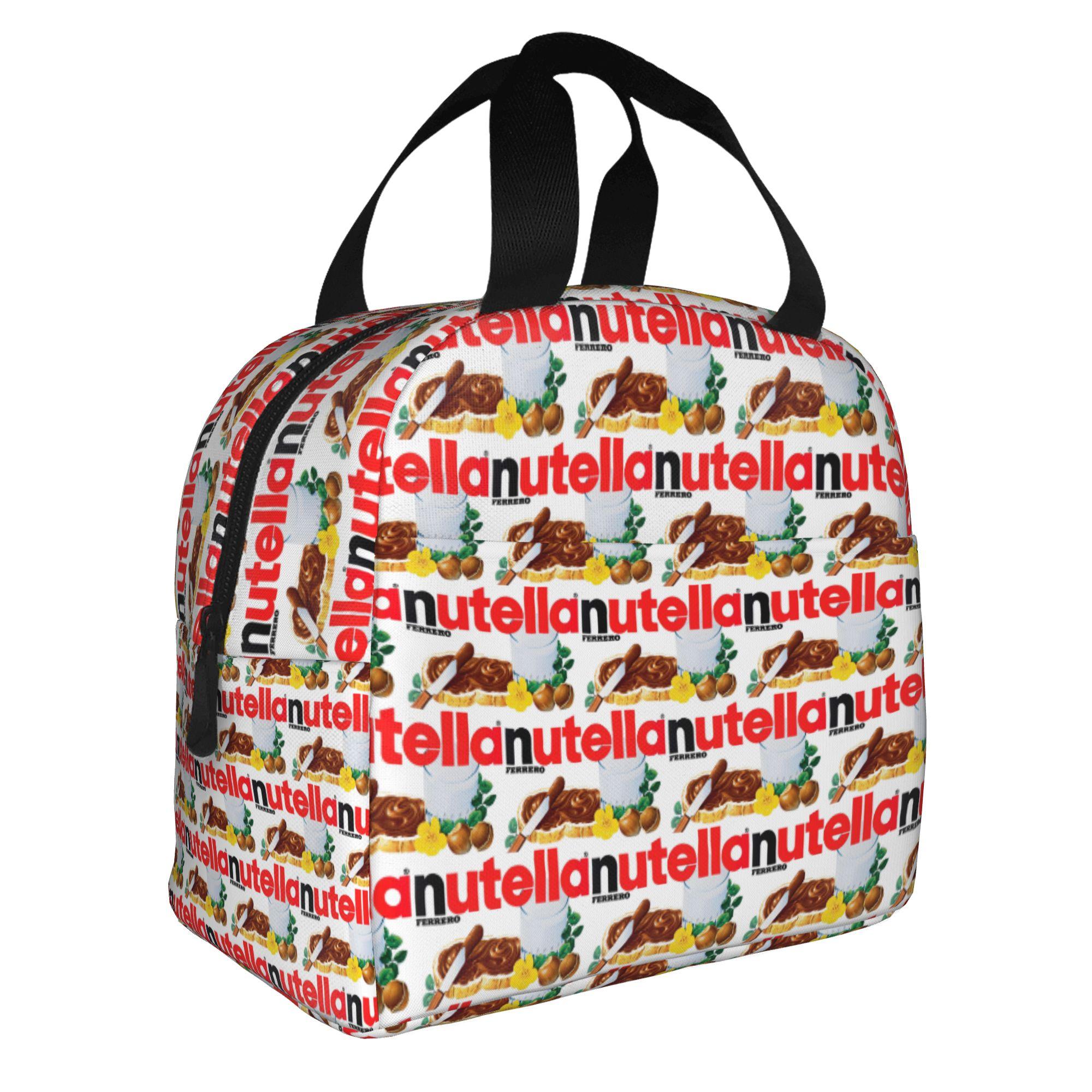 Italy Nutella  Insulated Lunch Bags for Women  Portable Cooler Thermal Bento Box Outdoor Camping Travel One Size
