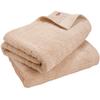 Imabari Certified Bath Hiorie Fluffy Ribbed Set of Light Made In Japan with Precious Staple Imabari Cotton Towels, Towels, 2, Brown, Extra-Long