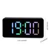 Mirror Clock Snooze Alarm Digital Timer Large Led Display Date Temperature Mute-