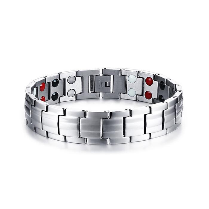 Magnetic Black Bracelet Men Hand Chain Energy Health Germanium Magnetic Bracelet Men Stainless Steel Bracelets For Women Men