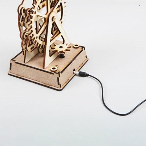 Breakfast LED Moving Ferris Wearing Car Assembly Kit DIY Korea 3d Puzzle