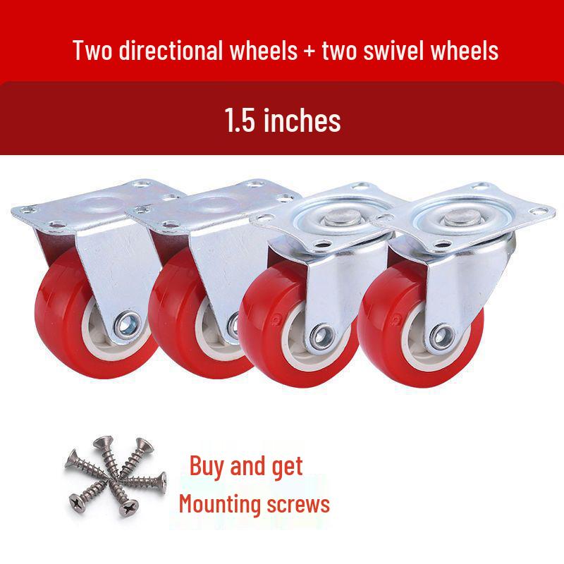 1-3 Inch Silent Swivel Caster Wheels with Brakes for Furniture and Trolleys