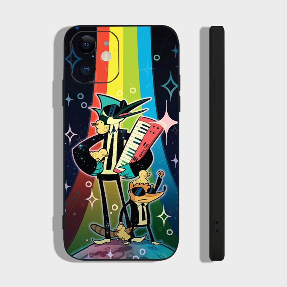 R-regular Cartoon Show Phone Case For IPhone 17 Air 16 15 14 13 Pro Max 11 12 Black Silicone Cover