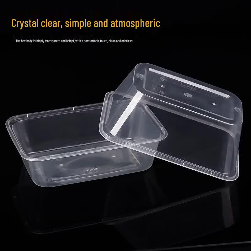 Disposable Rectangular Takeaway Food Containers with Lids