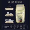 Professional VGR V-349 Retro Metal Shaver Three Blade Deep Cleaning Shaver Embossed Body Intelligent LCD Digital Hair Trimmer Safe and Skin-friendly
