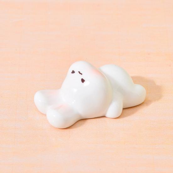 Mini Rabbit Figurines Cartoon Bunny Miniature Figures Tiny Resin Animal Fairy Garden Ornaments for Dollhouse DIY Micro Landscape