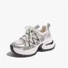 White Sneakers Women's 2025 Summer New Mesh Breathable Heightening Little White Shoes Muffin Thick-soled Casual Dad Shoes