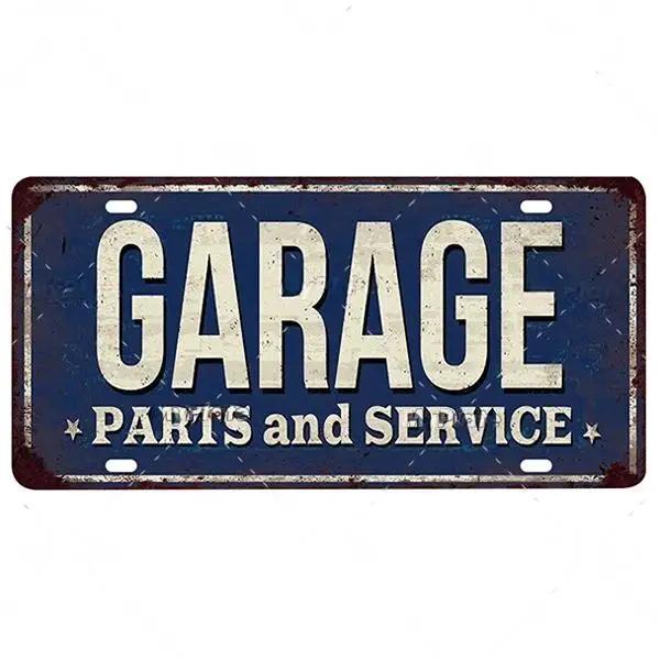 FJ Vintage Garage Metal Signs Decor Tin Sign License Plate Decoration Man Cave Plaque Home Wall
