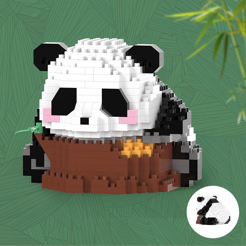 

Совместимая с Lego обучающая игрушка для детей «Большая панда» — творческая сборка и подарок