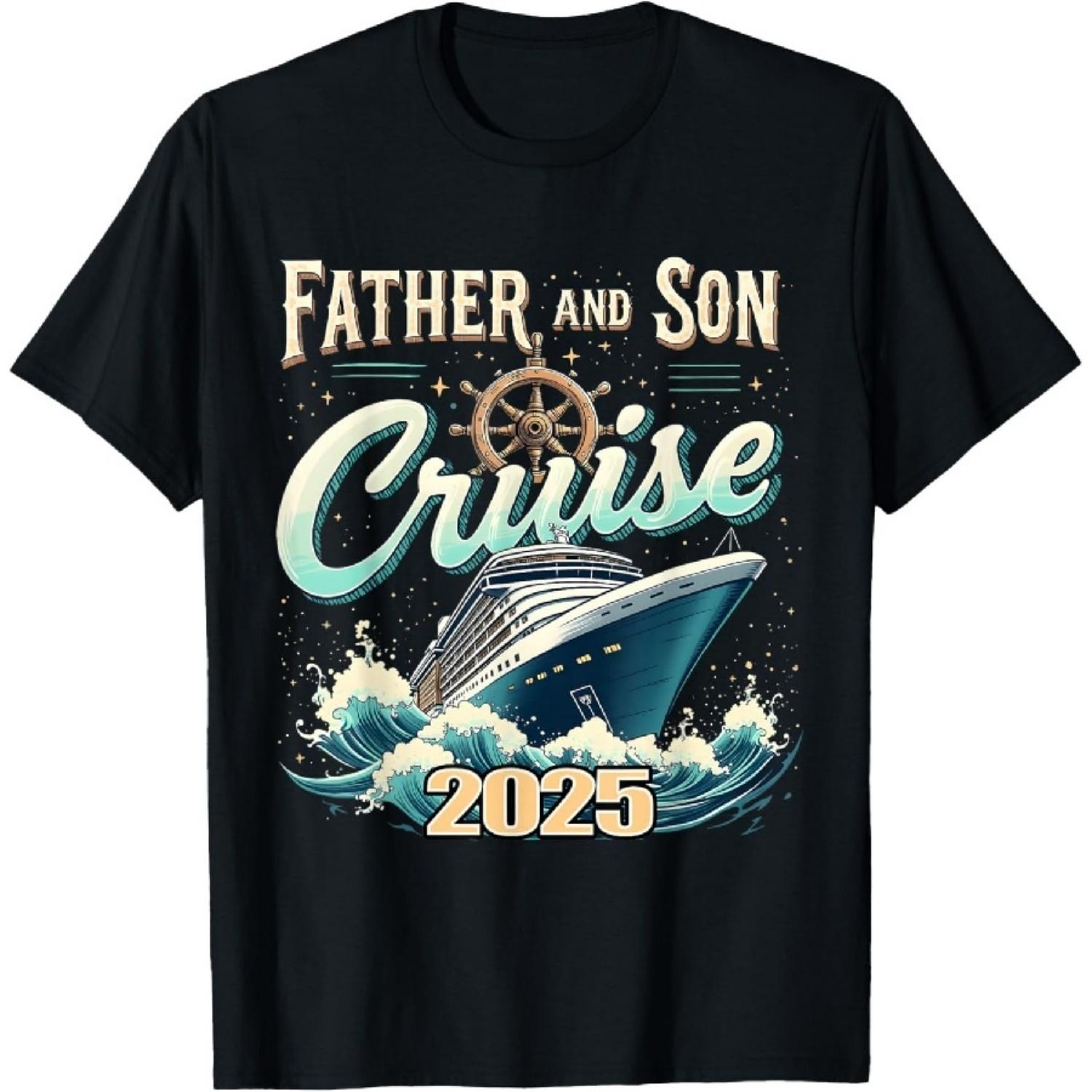 Винтажная футболка в подарок для семейного круиза, круиза отца и сына 2025 S