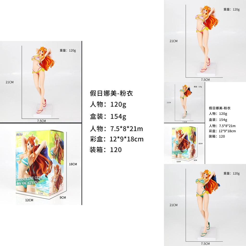 Stunning One Piece Nami Figure In Bikini Swimsuit Pose Beautiful Anime Model