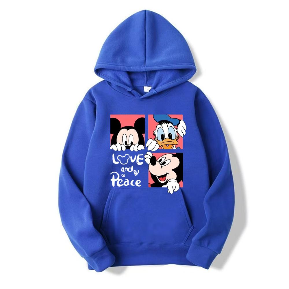 Disney Mickey Mouse Minnie Mouse Woman Hoodie Cartoon Anime Women Pullover Casual Autumn Winter Couple Oversized Sweatshirts