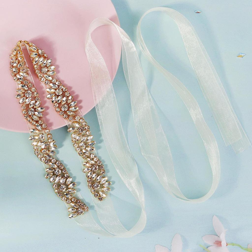 Handmade Rhinestone Belt for Wedding Gown - Luxury Studio Photography Waist Decoration