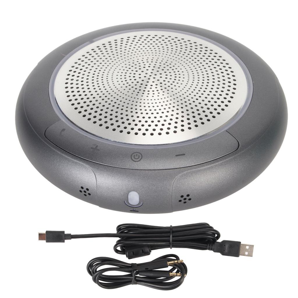 Conference Microphone Plug and Play 360 Degree Omnidirectional Noise Reduction USB Full Duplex Desktop Microphone
