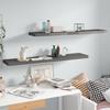 VidaXL Floating Wall Shelf 2 Pcs Glossy Grey 120x23.5x3.8cm MDF