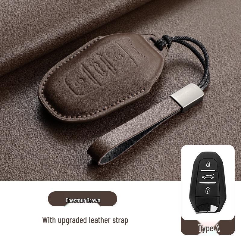 Натуральная кожаная ключница для Citroen Versailles: C5X, C6, AIRCROSS, Tianyi, C5