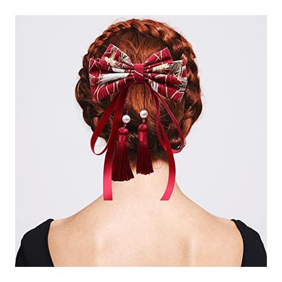 Tumao Hair Accessories for Women, Japanese Traditional Kimono Hair Ornaments, Formal Occasion Hair Clips for Graduation, Coming-of-Age Ceremony,