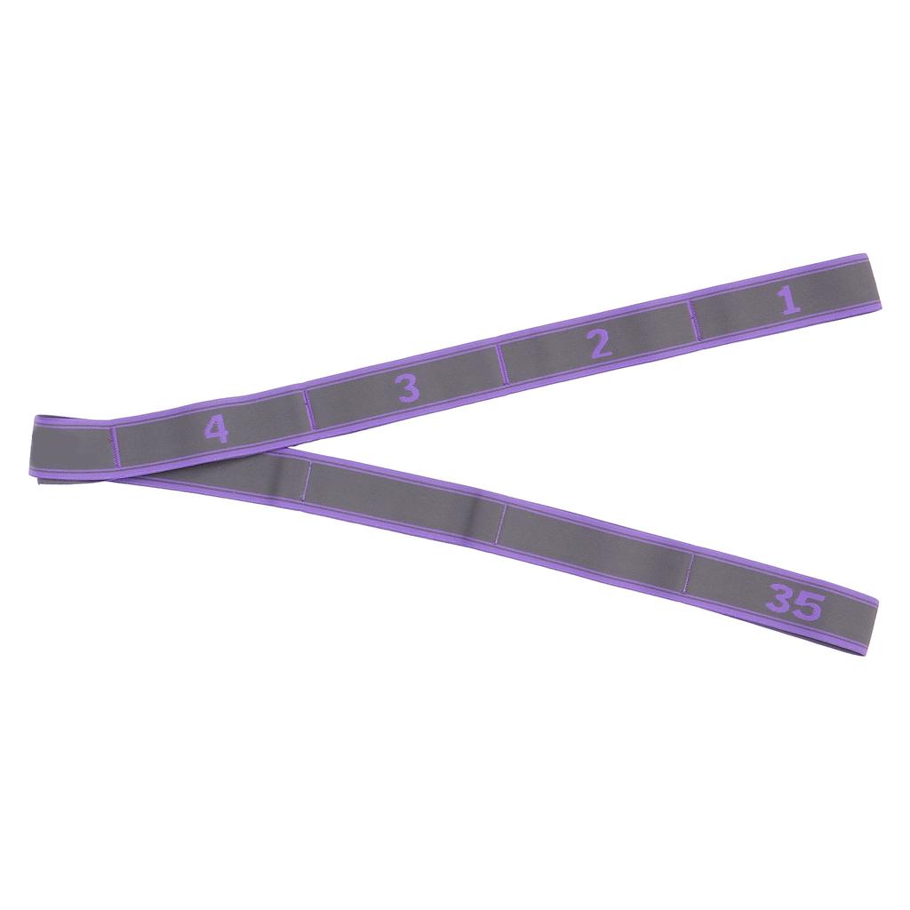 Yoga Stretch Strap Women Fitness High Elastic MultiLoop Exercise Stretch Band Belt(Purple Gray )