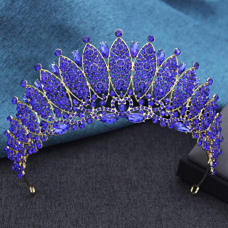 Luxury Rhinestone Tiara for Bride Tiaras and Crowns Party Pageant Wedding Crown Hair Jewelry Headbands Costume Accessories