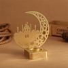 Crescent Moon Ramadan Candle Holder Castle Shape Rust-proof Eid Mubarak Candlestick Heat-resistant Multi-functional