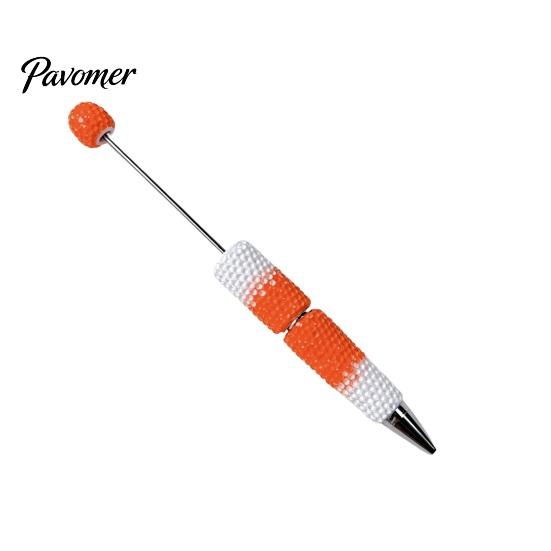 Creative Writing Supplies DIY Beadable Pen, Colorful Fancy Beaded Crafting Ballpoint Craft Pens for Adults Gift Students, Party Favors, Office