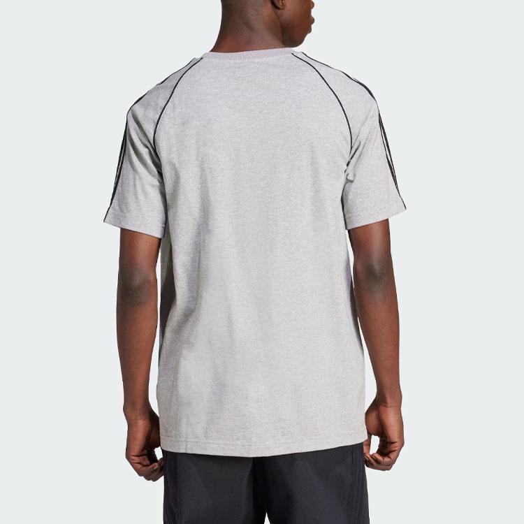 Adidas Originals Sst Tee Striped Color Block Sports Crew Neck Short Sleeve T-Shirt Men Tops Medium-Heather-Gray IR9455