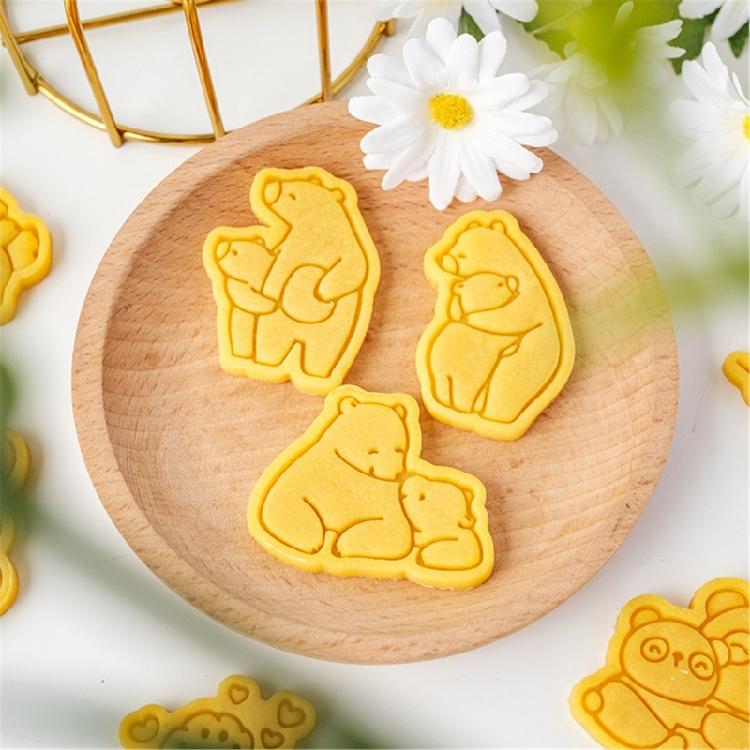 Silicone Animal Cookie Cutter for Handmade Biscuits Cookie Stamp Set for Baking Enthusiasts Elegant Cake Decorations