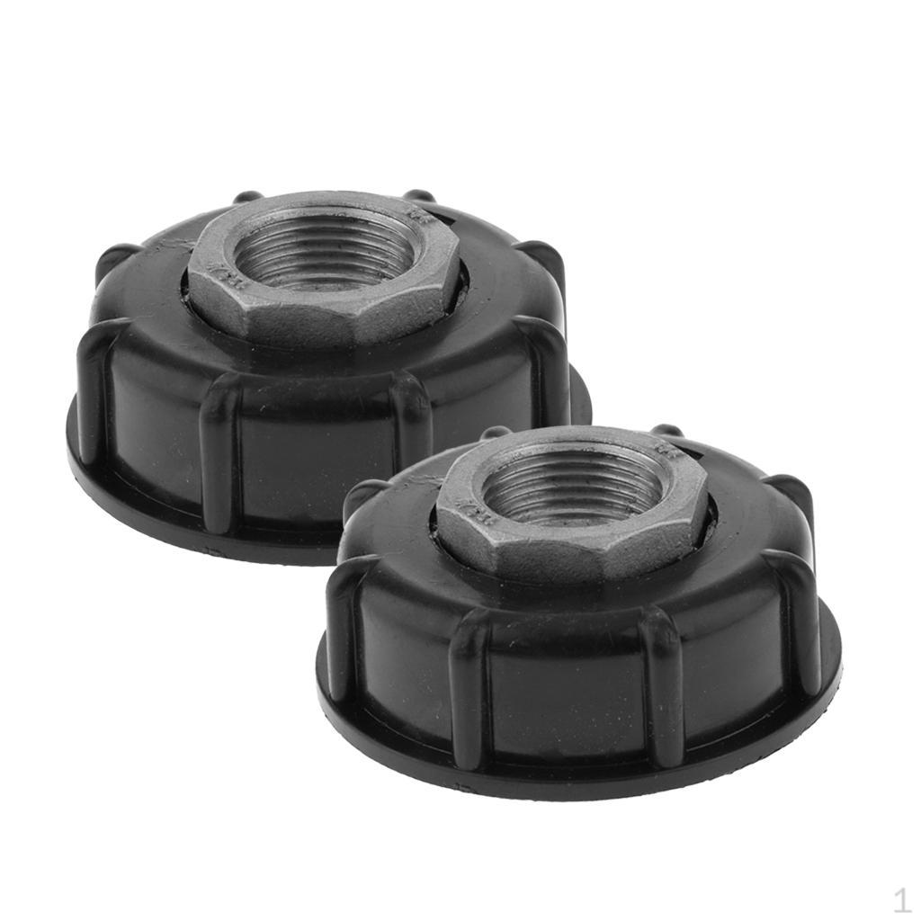 2pcs IBC Tote Water Tank Adapter 60mm Coarse Thread To 3/4" Internal